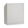 Nexomensa Compact White Reception Desk | Small Retail Counter with Lockable Drawers (31