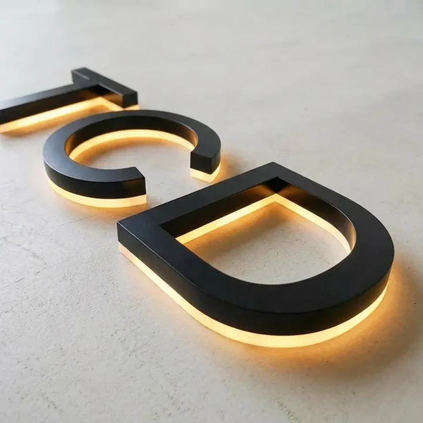 Stainless Steel + Acrylic Backlit