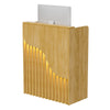 Nexomensa Modern Wood Reception Desk with LED Lights | Small Retail Checkout Counter for Spa & Salon