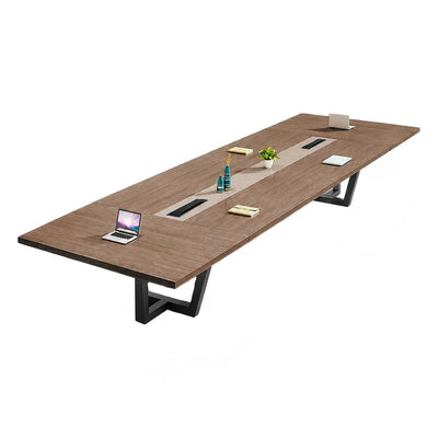   
                    Walnut Conference Table - Live Edge Wooden Desk
                    